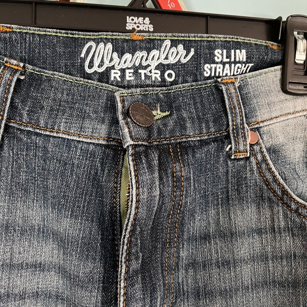 Wrangler Retro Slim Straight Jeans - Blue